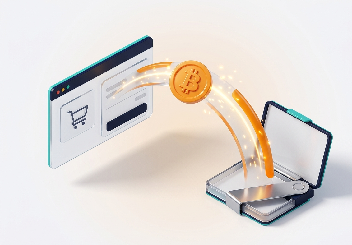 Bitcoin (BTC) payment confirmed on a WooCommerce checkout and settling to a merchant-owned wallet