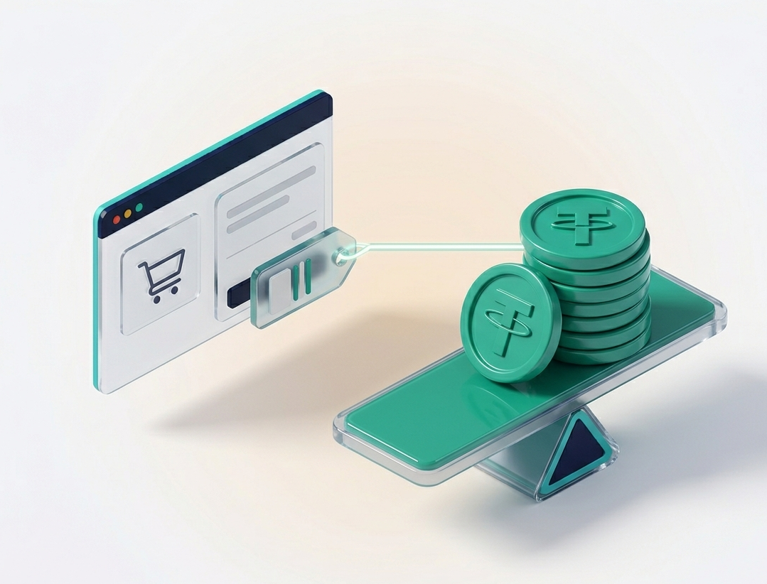 USDT (Tether) stablecoin payment on a WooCommerce checkout with no price volatility